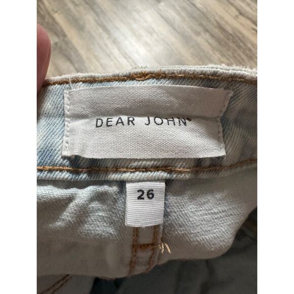 Dear John Stella Super High Rise Cropped Slim Straight Jeans Lake Forest Size 26 - Picture 10 of 12